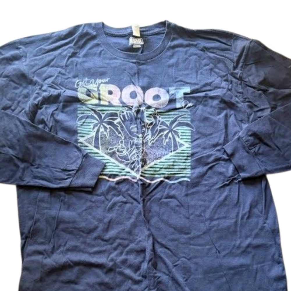 Groot Blue Long Sleeve T-shirt Guardians Of The Galaxy Teen Women